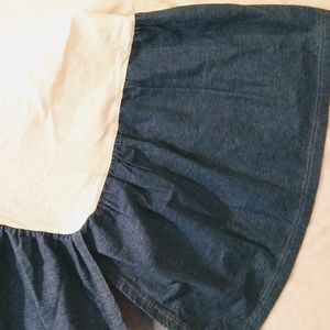Denim bedskirt